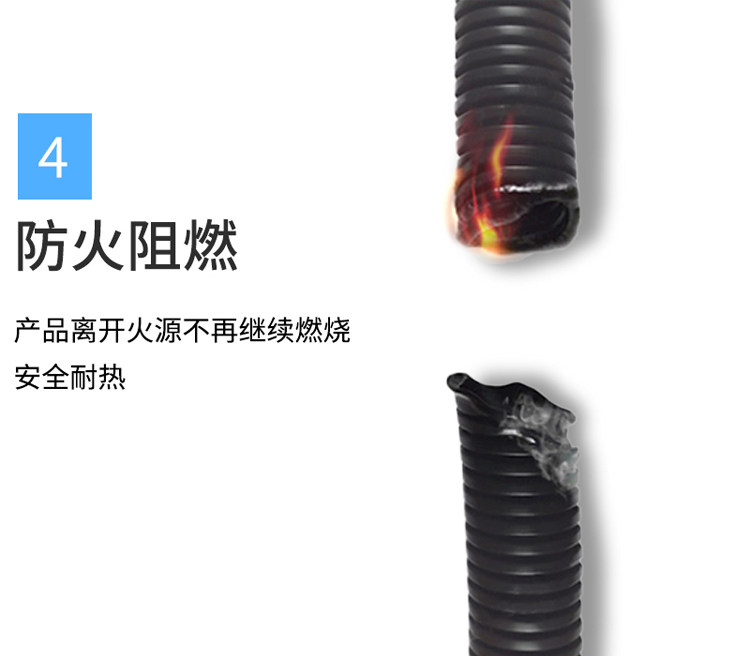 訊浦 塑料波紋管 防水阻燃加厚PP材質(zhì) 電線電纜保護軟管黑色 20~100米_http://oann34.cn_所有產(chǎn)品_第6張