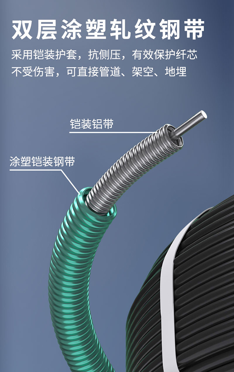 訊浦 GYTA53電信級G652D線芯光纜 單模重鎧4-96芯 100米_http://oann34.cn_所有產(chǎn)品_第4張