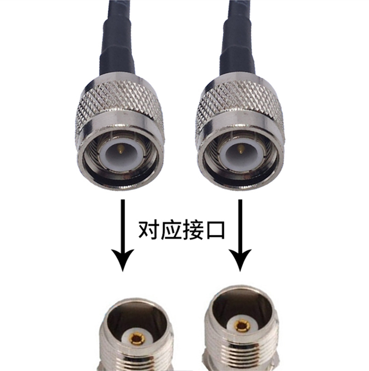 訊浦 RF射頻連接線TNC公頭轉(zhuǎn)TNC公頭電纜同軸線50-3/50-5/50-7/饋 成品饋線 黑色_http://oann34.cn_所有產(chǎn)品_第2張