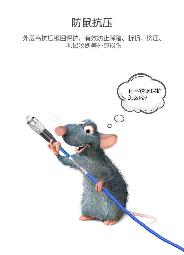 訊浦 單模單芯鎧裝跳線 防鼠咬光纖跳線 ST-FC跳纖 9/125_http://oann34.cn_光纖跳線_第6張