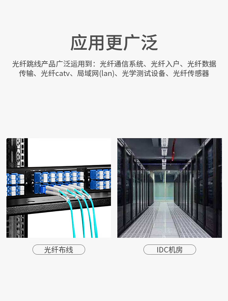 訊浦 萬兆多模光纖跳線 OM3-150雙芯 LC-LC雙UPC接頭50/125um 低煙無鹵跳線 1.5米~15米_http://oann34.cn_光纖跳線_第11張