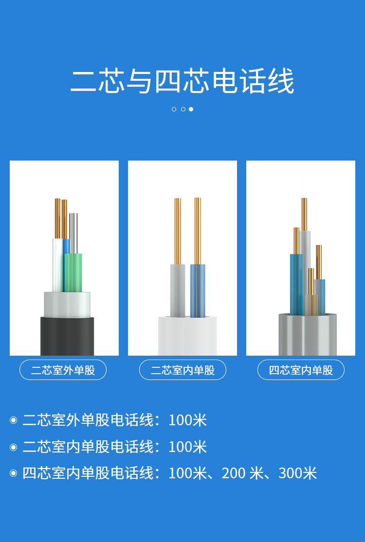 訊浦 二芯單股純銅電話線 2*0.4 100米/卷_http://oann34.cn_所有產(chǎn)品_第2張