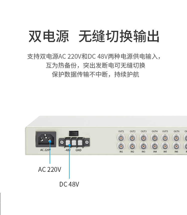 訊浦 PDH光端機 8E1+4路千兆隔離網(wǎng) 8路2M機架式 單模單纖FC接口 100公里1對 XN-8E1-4G-FC100_http://oann34.cn_所有產(chǎn)品_第4張